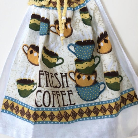 Crochet dress shape dish towel set, Handmade houswarming gift - Picture 13 of 13